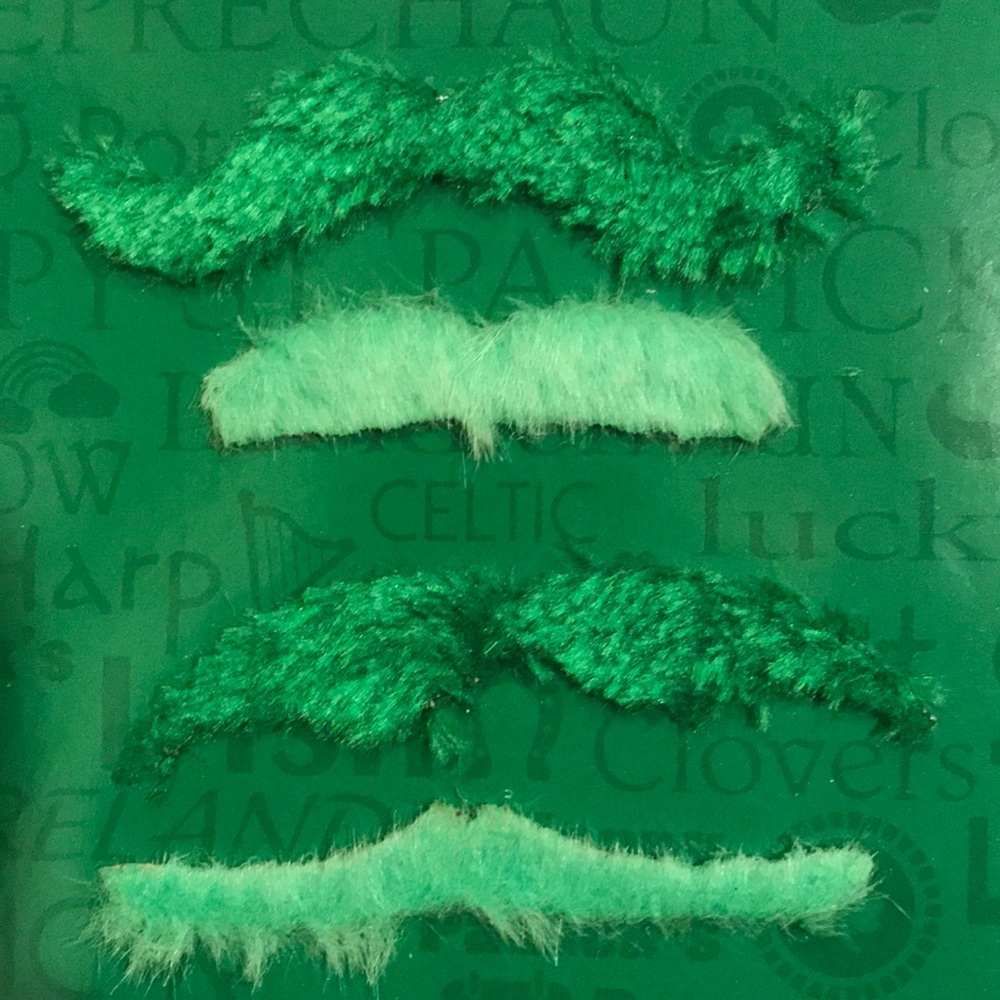 St. Patty’s Day Green Mustache 6-pieces